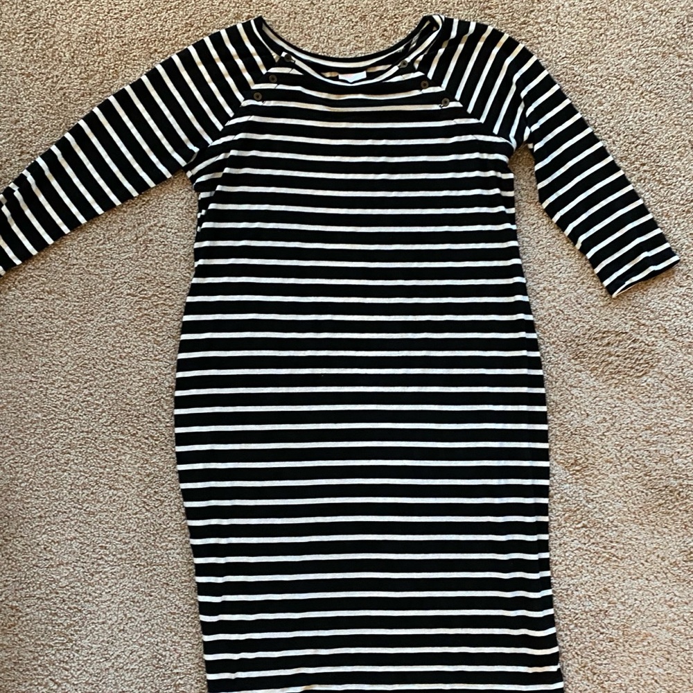 Motherhood Maternity dress Medium black and white